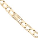 9ct Yellow Gold Plain and Patterned Curb Chain 26"