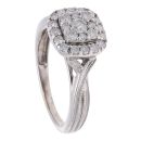 9ct White Gold 0.50ct Diamond Cluster Ring
