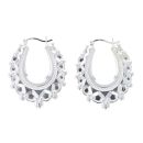 Silver Large Creole Hoop Earrings By Icesia