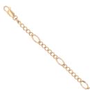 9ct Yellow Gold Figaro Bracelet 7.5"