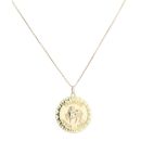 9ct Yellow Gold Taurus Pendant And Chain 16"