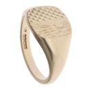 9ct Yellow Gold Square Patterned Signet Ring