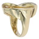 14ct Yellow Gold 0.75ct Diamond Fancy Crossover Ring