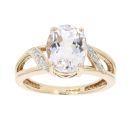 9ct Yellow Gold 0.02ct Diamond And Morganite Ring