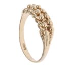 9ct Yellow Gold Two Row Keeper Ring
