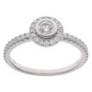 18ct White Gold 0.65ct Brilliant Cut Diamond Cluster Ring