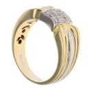18ct Yellow And White Gold 0.20ct Diamond Signet Ring
