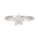 Sterling Silver Pavé Cubic Zirconia Star Ring
