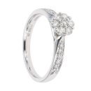 Platinum 0.33ct Diamond Cluster Ring