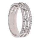 9ct White Gold 0.75ct Brilliant Cut Diamond Fancy Ring