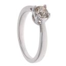 9ct White Gold 0.50ct Tinted Brilliant Cut Diamond Solitaire Ring