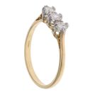 9ct Yellow Gold 0.75ct Brilliant Cut Diamond Trilogy Ring