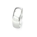 9ct White Gold 6mm Traditional Court Wedding Band