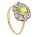 18ct Yellow Gold Yellow Sapphire And 0.65ct Diamond Ring