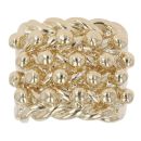 9ct Yellow Gold Four Row Keeper Ring