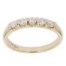 9ct Yellow Gold 0.25ct Diamond Five Stone Ring