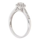 9ct White Gold 0.25ct Brilliant Cut Diamond Cluster Ring