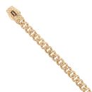 14ct Yellow Gold Monaco Classic Flex Lock Curb Bracelet 7"