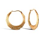 9ct Yellow Gold Diamond Cut Creole Earrings