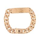 9ct Yellow Gold ID Curb Bracelet 8"