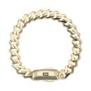 14ct Yellow Gold Monaco Curb Edge Plain Lock Bracelet 8.5"