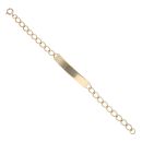 9ct Yellow Gold Curb ID Bracelet 8.5"