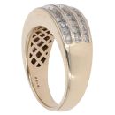 9ct Yellow Gold 0.50ct Diamond Three Row Fancy Ring