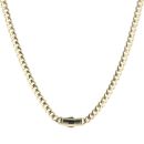 14ct Yellow Gold Monaco Curb Classic Plain Lock Chain 16"