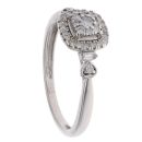 9ct White Gold 0.27ct Brilliant Cut Diamond Cluster Ring