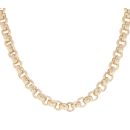 9ct Yellow Gold Patterned Belcher Chain 24"