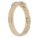 9ct Yellow Gold Patterned Double Buckle Ring