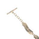 9ct Yellow Gold Footprints Bar Bracelet 7"