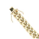 9ct Yellow Gold Plain Curb Bracelet 9"