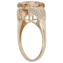 9ct Yellow Gold Heliodor And Created Spinel Ring