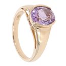 9ct Yellow Gold Created Amethyst Dress Ring