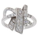 18ct White Gold Fancy Cubic Zirconia Ring