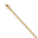 14ct Yellow Gold Monaco Classic Plain Lock Curb Bracelet 7.5"