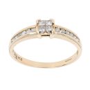 9ct Yellow Gold 0.33ct Diamond Cluster Ring