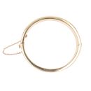 9ct Yellow Gold Leaf Patterned Hinged Bangle