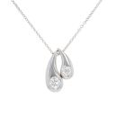 18ct White Gold 0.50ct Diamond Pendant And Chain 18"