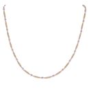 9ct Yellow And White Gold Fancy Bead Chain 16"