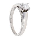9ct White Gold 0.27ct Diamond Princess Cut Solitaire Ring