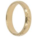 18ct Yellow Gold Patterned Wedding Band 4mm