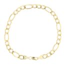 9ct Yellow Gold Figaro Bracelet 7.5"