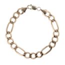 9ct Yellow Gold Figaro Bracelet 8.5"