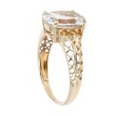 9ct Yellow Gold Pale Blue Topaz Single Stone Ring