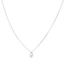18ct White Gold 0.25ct Diamond Pendant and Chain 18"