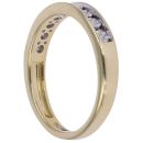 9ct Yellow Gold 0.05ct Brilliant Cut Diamond Half Eternity Ring