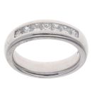18ct White Gold 0.60ct Princess Cut Diamond Half Eternity Ring