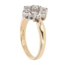 18ct Yellow Gold 1.00ct Diamond Cluster Ring
